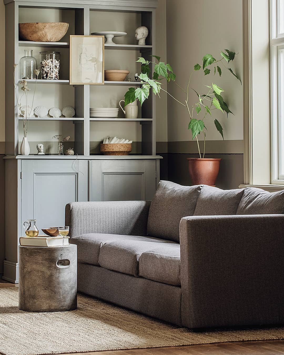  Taupe  And White Living  Room 