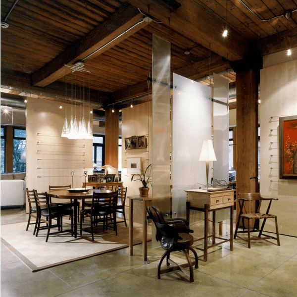 beams of various kinds can be also used for dividing the space visually