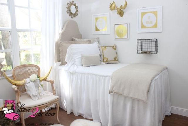 Tan And White Bed Skirt Tan And White Bed Skirt