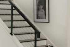 02 a classic switchback staircase is made modern by integrating sleek cable railings