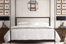02 this canopy bed echoes the style of its 18th- and 19th-century predecessors with a linear silhouette, slender posts and an unadorned headboard