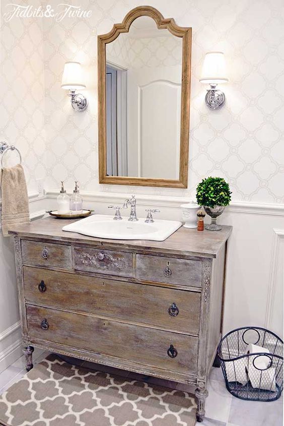 29 Vintage And Shabby Chic Vanities For Your Bathroom Digsdigs