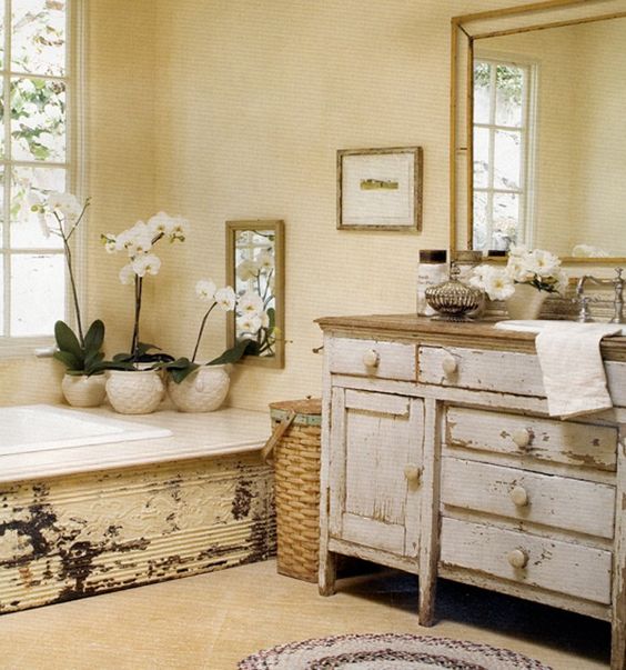 29 vintage and shabby chic vanities for your bathroom - digsdigs