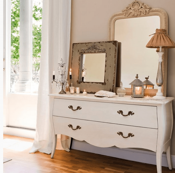 Vintage Dressers, Antique White Shabby Chic Dresser Pulls