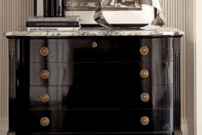 09 elegant dark wood art deco dresser with round handles