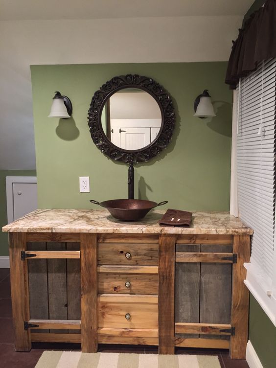 reclaimed wood bathroom vanity of reclaimed rustic wood