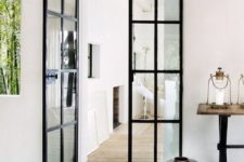 10 black metal framing will give French doors a fresh new look still refined as before