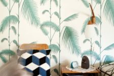 14 botanical printed wallpaper is great for bedrooms to create a peceful mood