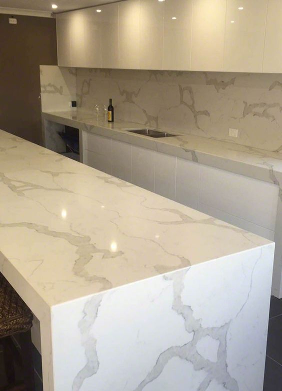 Black marble kitchen countertops