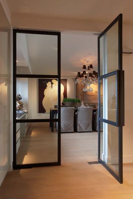 43 Stylish Interior Glass Doors Ideas To Rock - DigsDigs