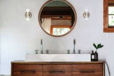 16 rustic double bathroom vanity with drawers