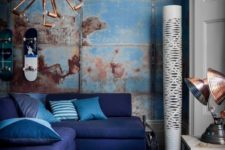 18 metal wall coverings with patina imitated to give your space a slightly industrial look