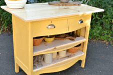 21 bold dresser repurposed into an outdoor kitchen island