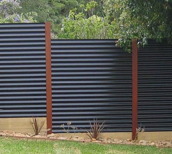 34 Privacy Fence Design Ideas To Get Inspired DigsDigs modern-corrugated-metal-fence-design