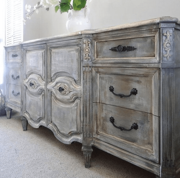 whitewashed shabby chic dresser will accommodate everything you want due to its size