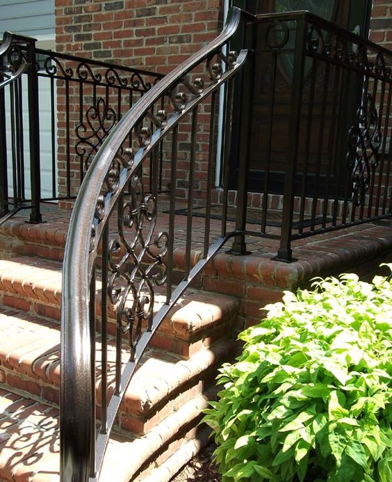 custom-made wrought iron balustrade and handrail