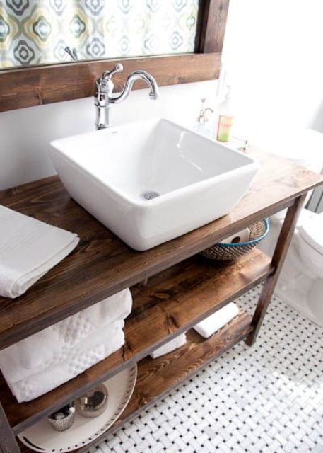 34 rustic bathroom vanities and cabinets for a cozy touch - digsdigs