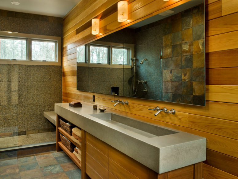 Concrete and warm natural wood is the mix that always works. (ConcreteWorks East)