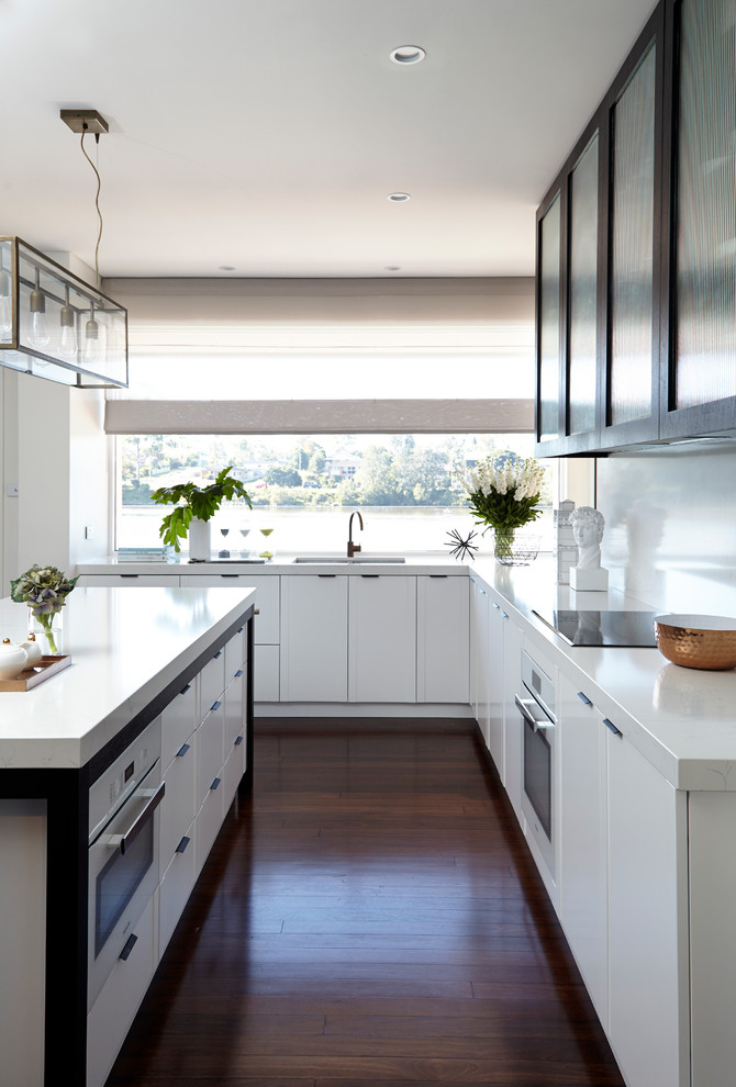 quartz could be used as for benchtops as for backsplashes (WK Quantum Quartz)