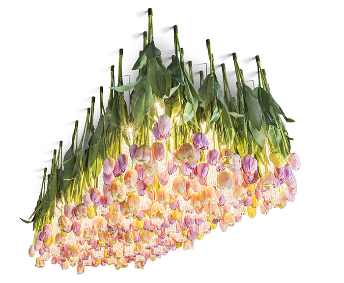 pastel chandelier