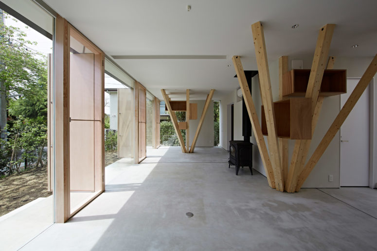 iModerni iHomei With Clusters Of Wooden iColumnsi DigsDigs iModerni iHomei With Clusters Of Wooden iColumnsi DigsDigs