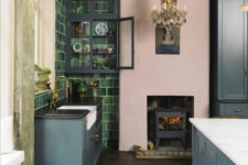 pink accent wall