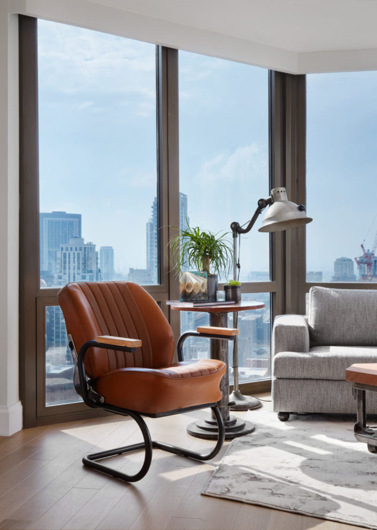 The interest in the interior was created with the help of materials like leather, metal, wood and so on The interest in the interior was created with the help of materials like leather, metal, wood and so on