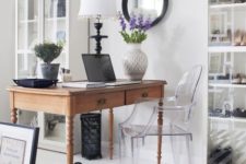 03 a lucite chair can easily fit almost any space, from a home office to a dining room