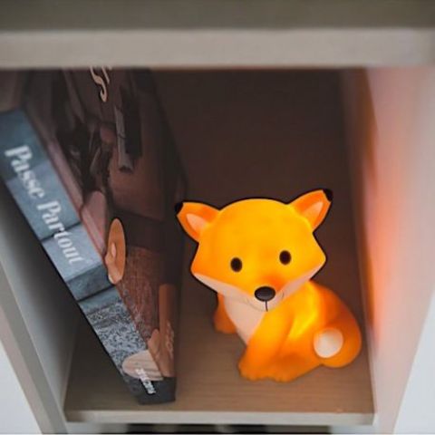 cute fox table LED lamp for a rustic or forest kids room