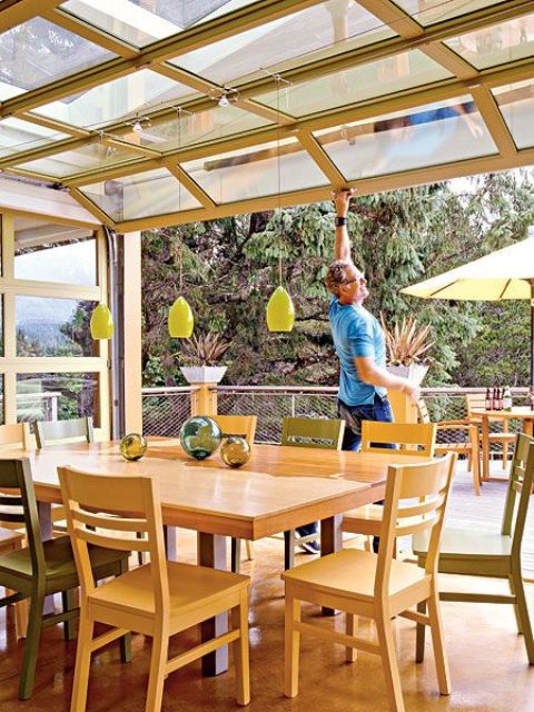 open up your dining room with a roll up garage door