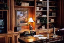 08 super elegant manly desk of mahogany for a traditional home office