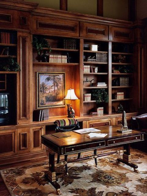 33 Chic Masculine Home Office Furniture Ideas - DigsDigs