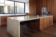 bold wood kitchen design