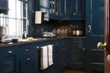 09 traditional teal kitchen cabinets look masculine