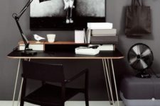 11 a black top and pin legs for a trendy mid-century modern look