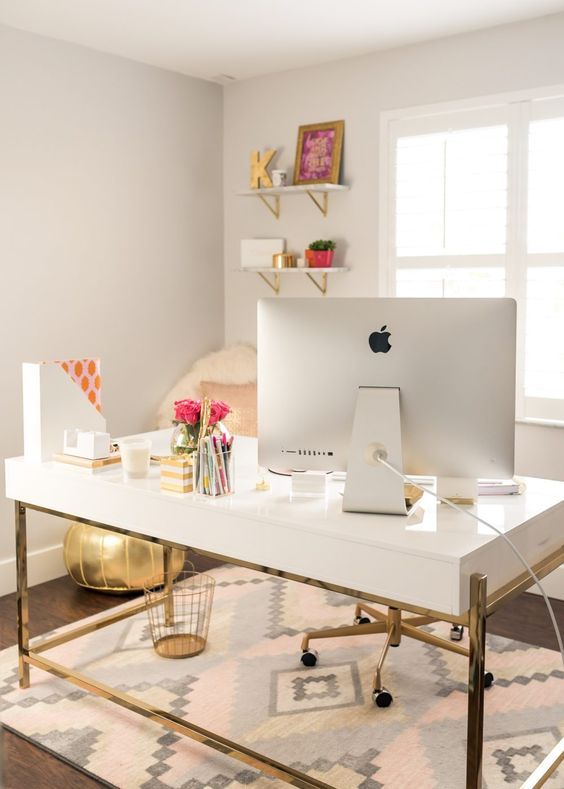 30 Delightful Feminine Home Office Furniture Ideas - DigsDigs