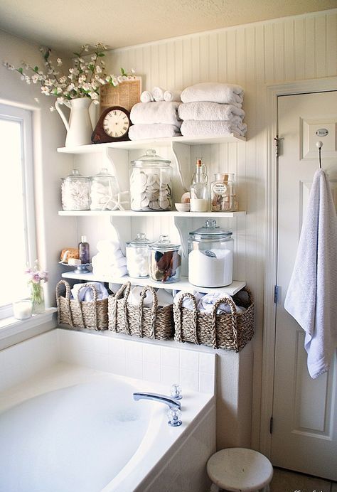 35 Floating Shelves Ideas For Diffe, White Hanging Shelves For Bathroom