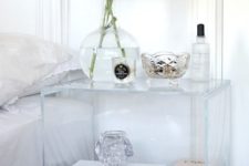 14 acrylic nightstand with a lot of storage space