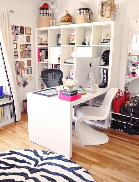 an IKEA Kallax unit can be a nice storage piece for your home office