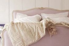 15 refined lavender-colored bed with gorgeous details
