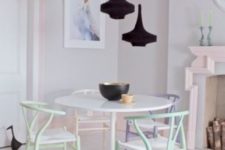 15 simple pastel colored dining chairs look soft and delicate