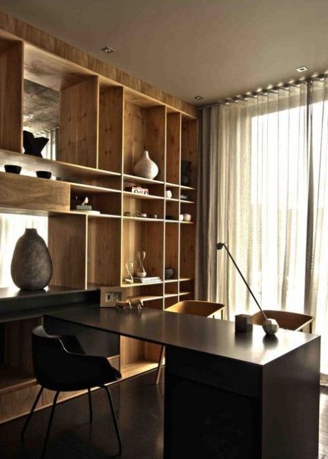 33 Chic Masculine Home Office Furniture Ideas - DigsDigs