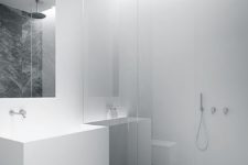18 a minimalist square white sink for a minimal bathroom