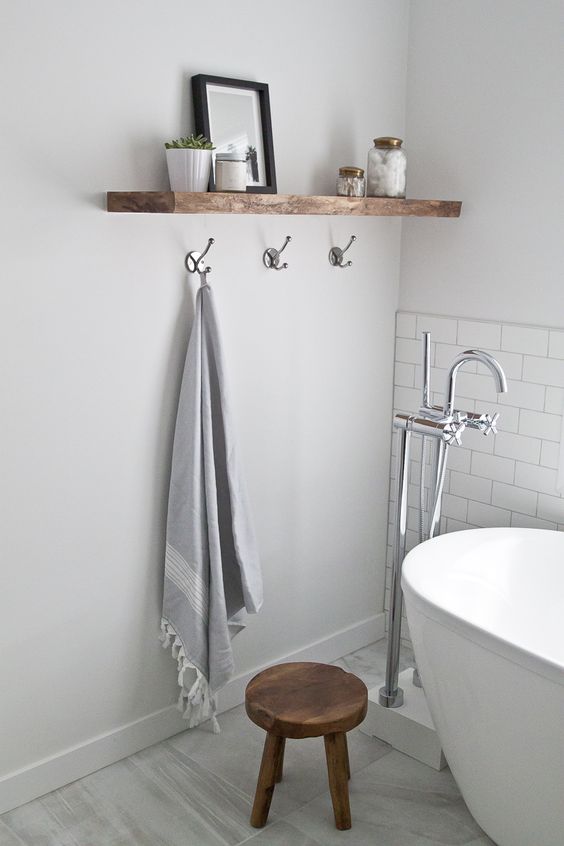 free floating shelves for bathroom