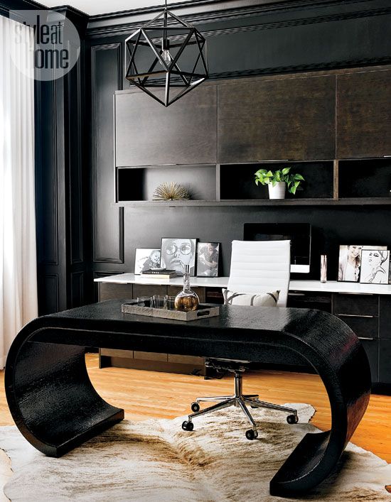 chocolate brown cabinetry with some open shelving for an elegant look