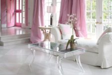 23 refined sheer and mirror coffee table works well in a girlish space