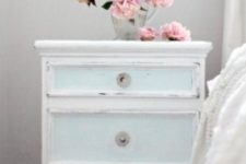 23 shabby chic light blue nightstand with drawers looks very delicate