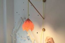 29 an orange geometic wall lamp for a girl’s space
