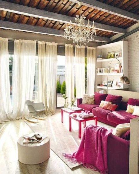 vintage-inspired crystal chandlier for a cute feminine space