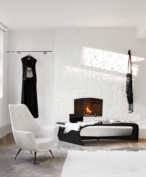 fireplace design The working space of the designer is also here, so the interiors are very inspiring, with real fireplaces and chic designer furniture